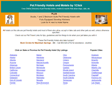 Tablet Screenshot of 1clickpethotels.com